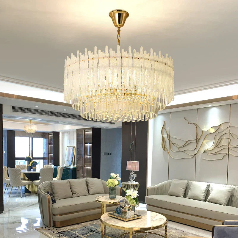 DecorBites™ Crystal Glaze Ceiling Chandeliers: Nordic Luxury for Home Dining Room