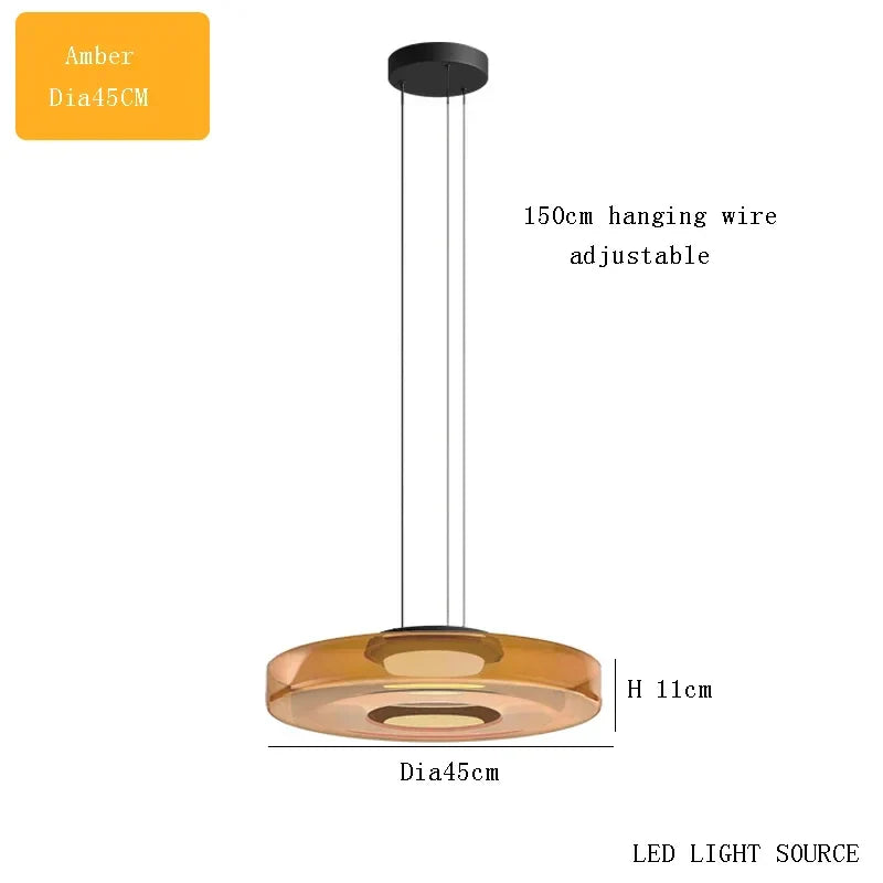 DecorBites™ BOHEMIA Glass Pendant Light - Danish Design for Kitchen Island Dining Bedroom Tables