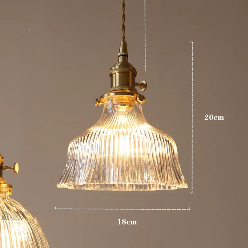مصباح تعليق مودرن DecorBites™ LED زجاجي أخضر مع حامل نحاسي