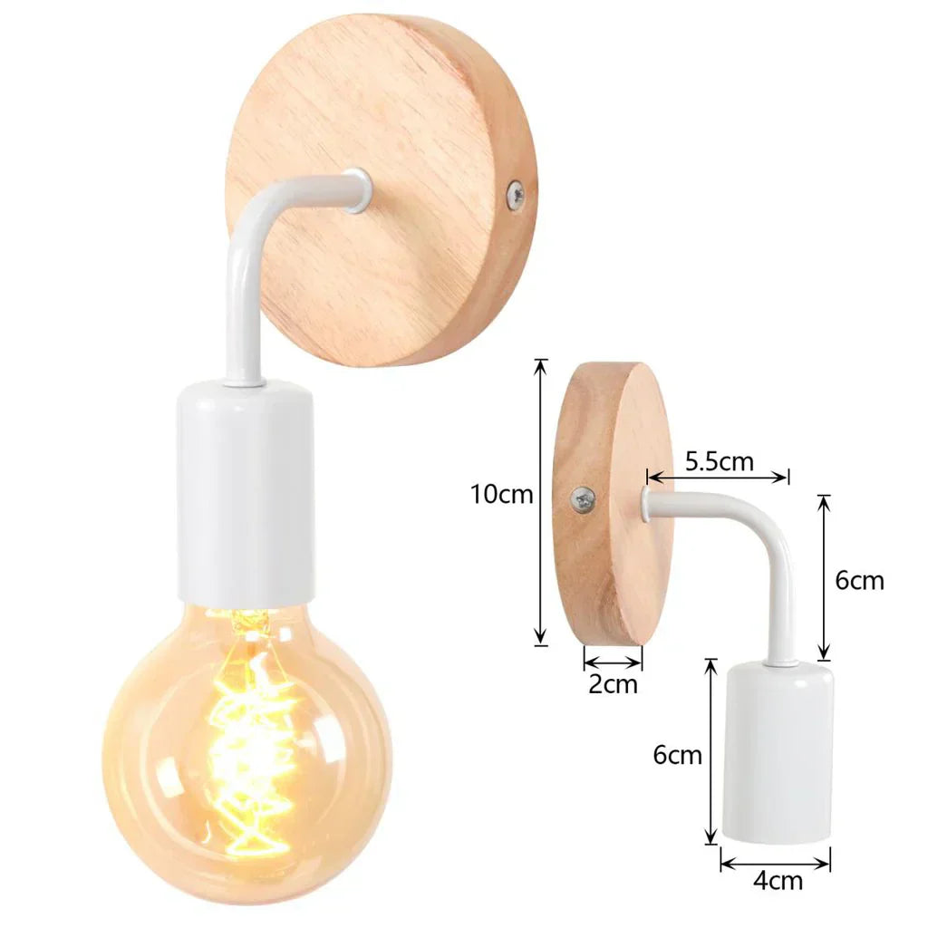 DecorBites™ Industrial LED Wall Light Retro Loft Lamps E27 Iron Lampshade Sconce