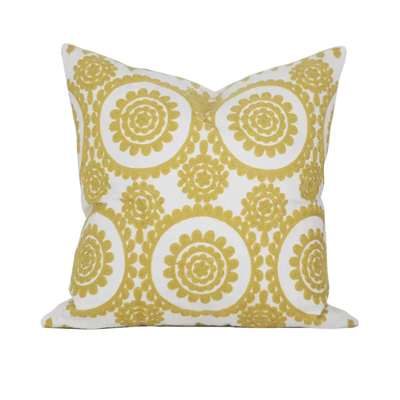 DecorBites™ Geometric Embroidered Noble Cushion Covers for Living Room Sofa