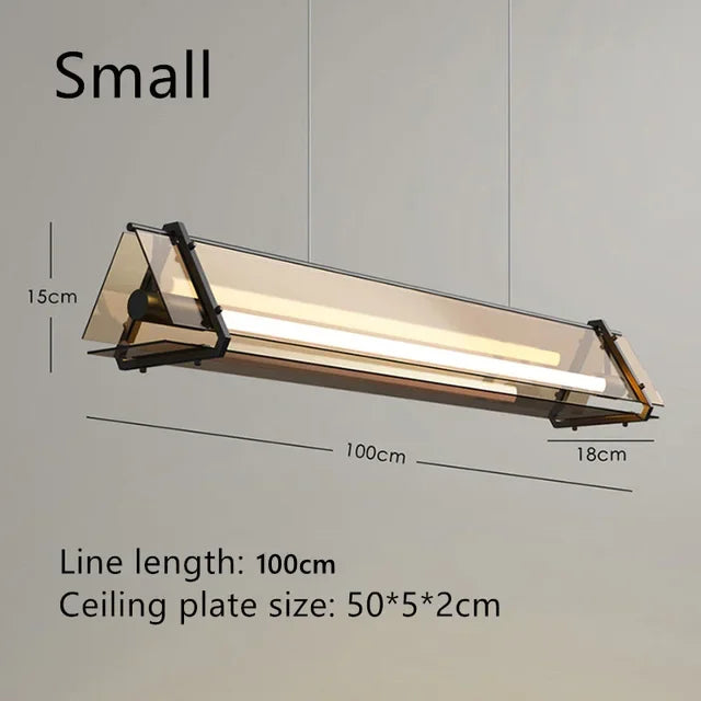 DecorBites™ Amber LED Pendant Lamp Modern Glass Dining Table Kitchen Fixture