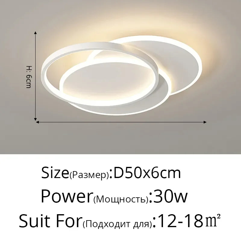 DecorBites™ ثريا LED: أضواء تعتيم عصرية لغرف المعيشة والطعام والمطبخ وغرف النوم والردهات المنزلية