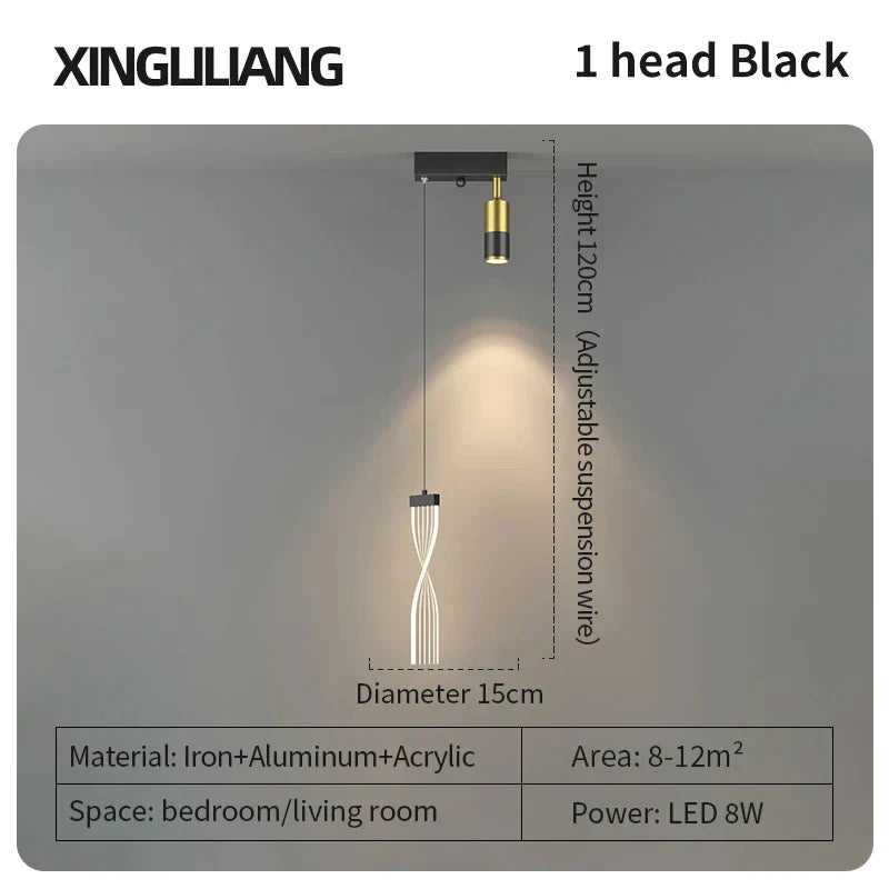 DecorBites™ Golden Pendant Chandelier for Bedroom & Living Room Décor