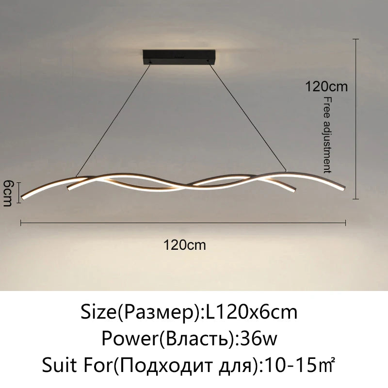 Modern Minimalist White Aluminum LED Pendant Light