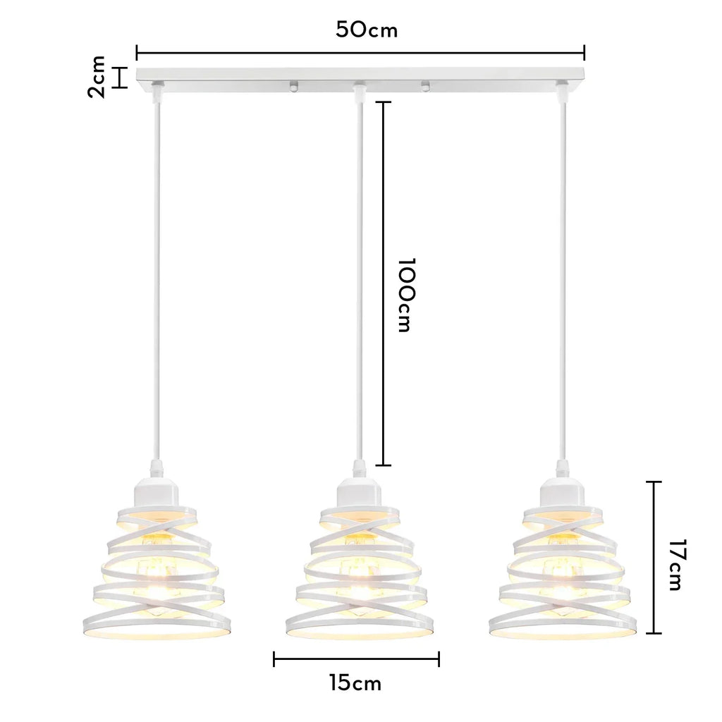 DecorBites™ Industrial Wood Pendant Chandelier for Dinning Living Room Kitchen LED Fixture