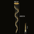 Modern Crystal Staircase Chandelier Pendant Light