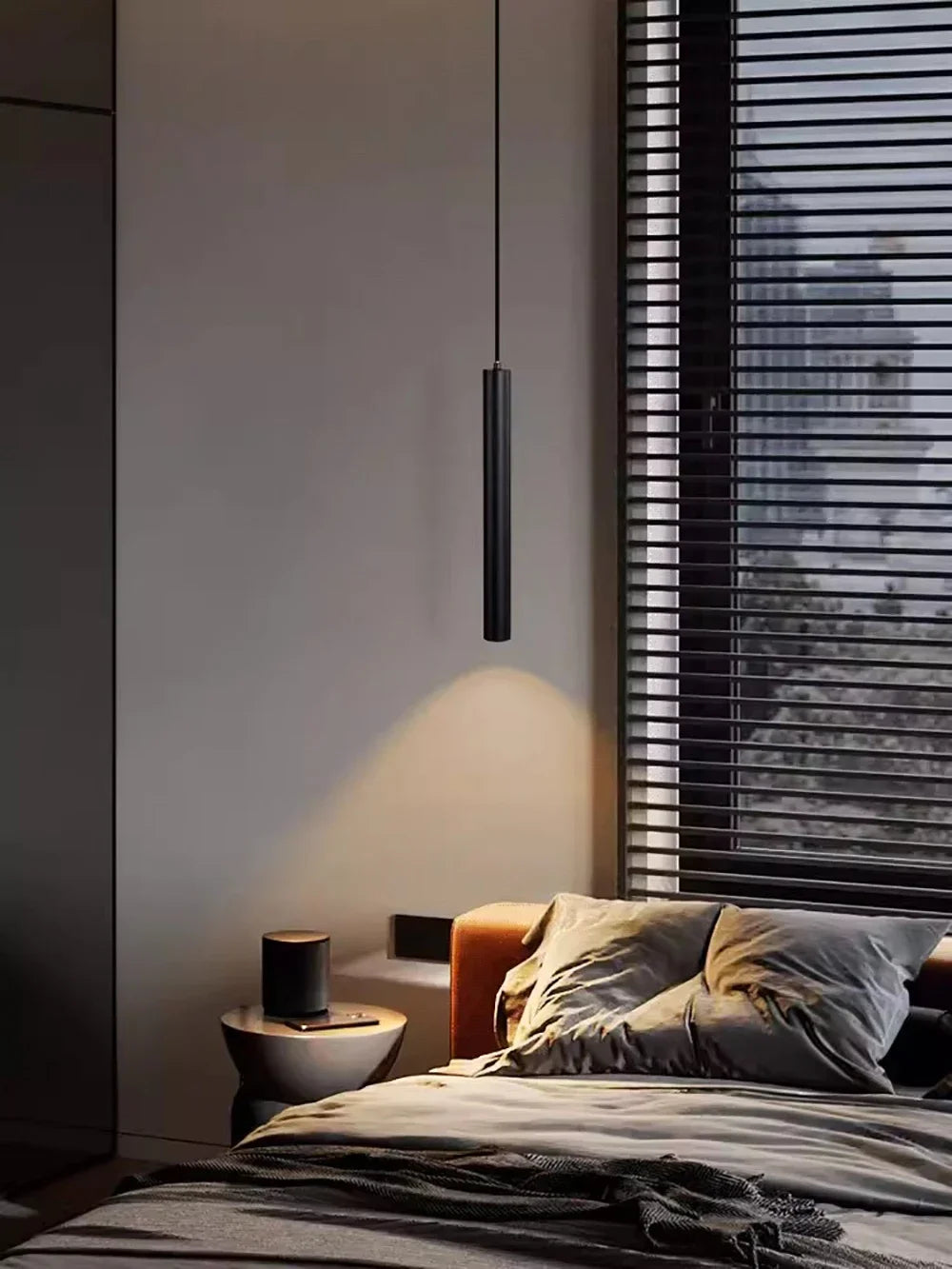 Nordic Black Double Cylinder Pendant Light