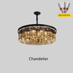 Contemporary Crystal Chain Pendant Light