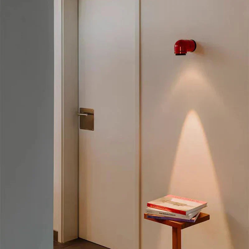 مصباح حائط LED ديكوربايتس™ أبيض أحمر PVC 4000K بتصميم عصري لغرفة النوم وغرفة المعيشة