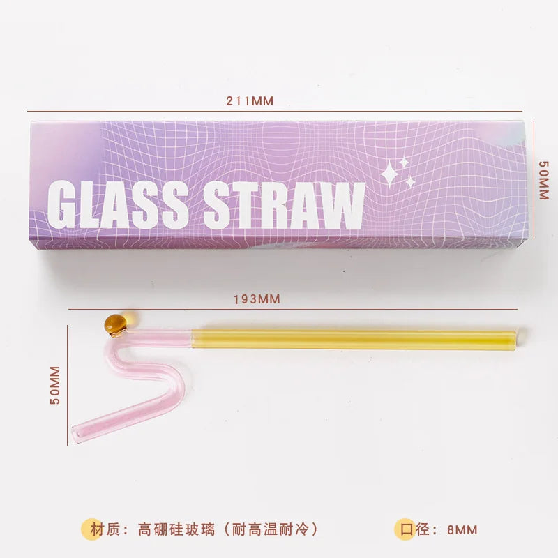  DecorBites™ Glass Flower Handle Stir Bar لأكواب القهوة والمشروبات المختلطة وحفلات المنزل