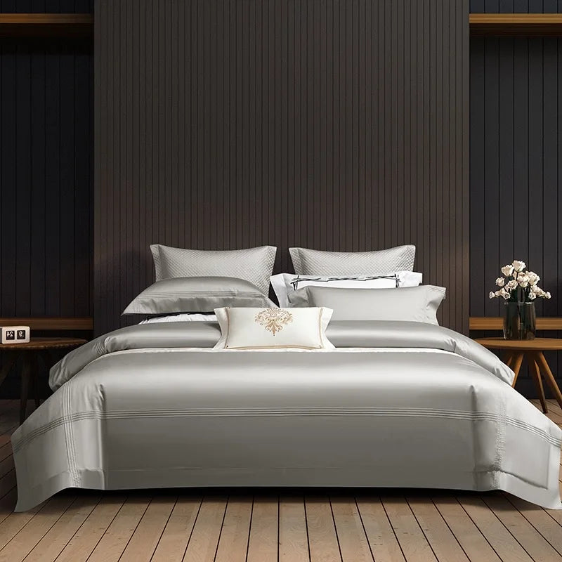 DecorBites™ 1000TC Egyptian Cotton Luxury Hotel Bedding Set: Duvet Cover, Sheet Set, Pillowcases