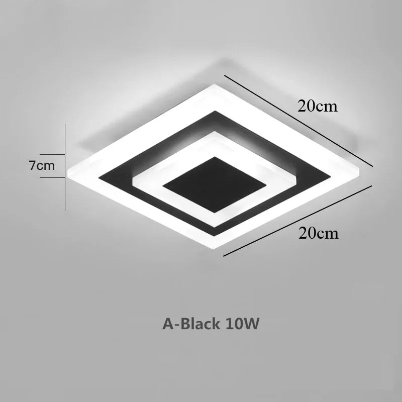 DecorBites™ LED Ceiling Light: Modern Round Square Lighting Fixture for Home Decor