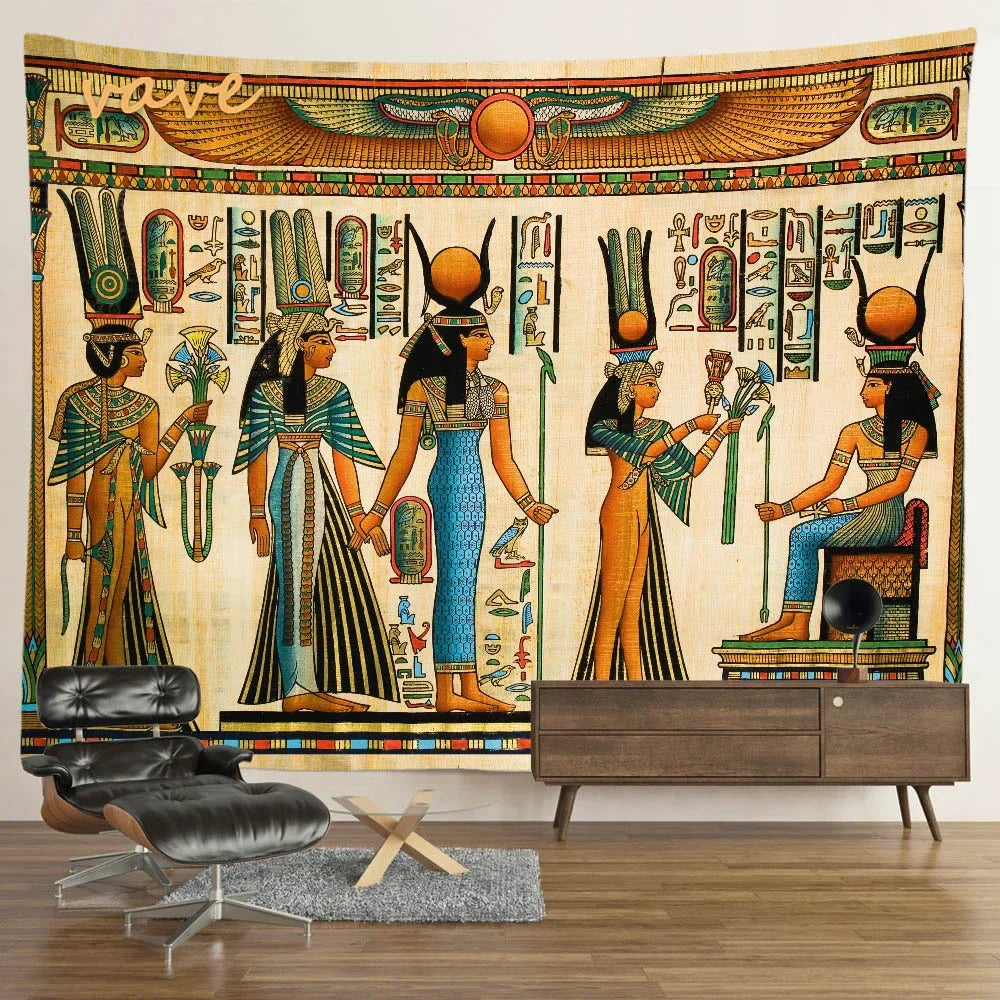 DecorBites™ Egyptian Mandala Tapestry Wall Hanging for Bohemian Hippie Room Decor