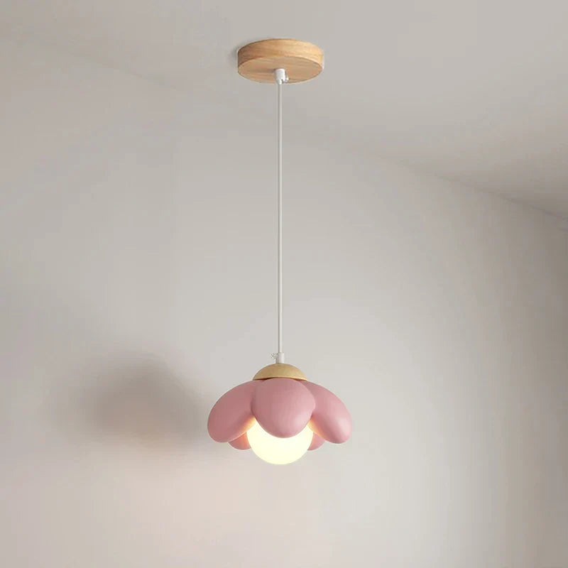 DecorBites™ Cream Flower Pendant Light: Modern Nordic Styling Chandelier for Bedroom & Living Room