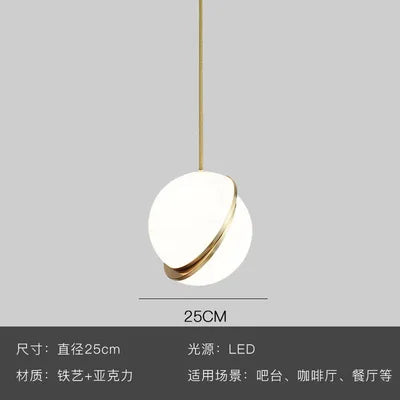 DecorBites™ Gold Lustre LED Pendant Lights for Living/Dining Room, Bedroom & Shop