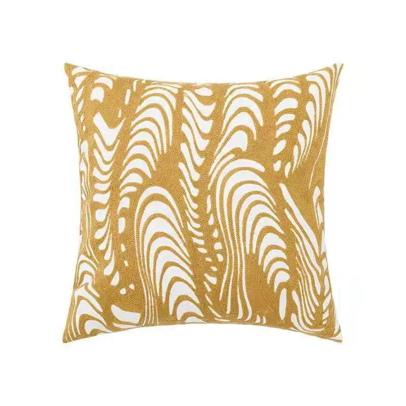 DecorBites™ Daisy Home Floral Geometric Embroidery Pillow Cover 45x45cm/30x50cm Yellow Blue