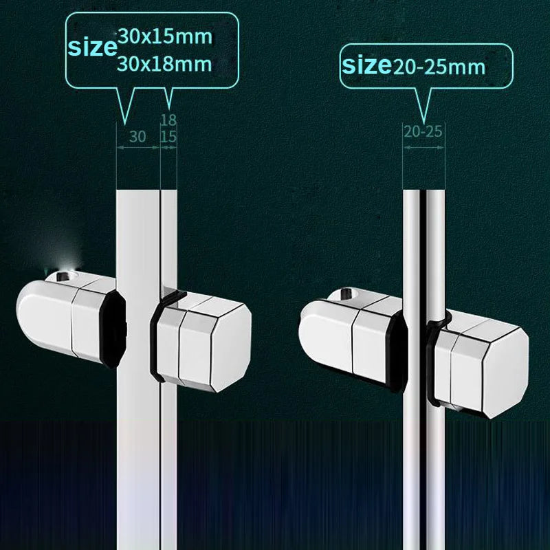 DecorBites™ Adjustable ABS Plastic Shower Slide Rail Holder Bracket