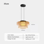 Nordic Glass Pendant Light in Green or Gray