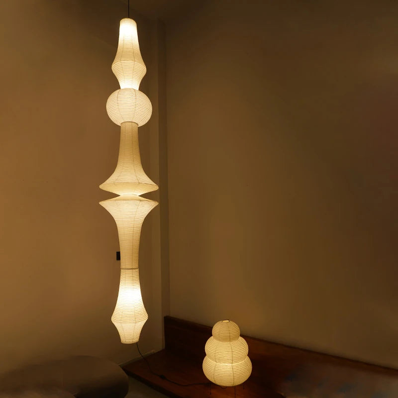 Nordic Wabi-Sabi Rice Paper Pendant Light
