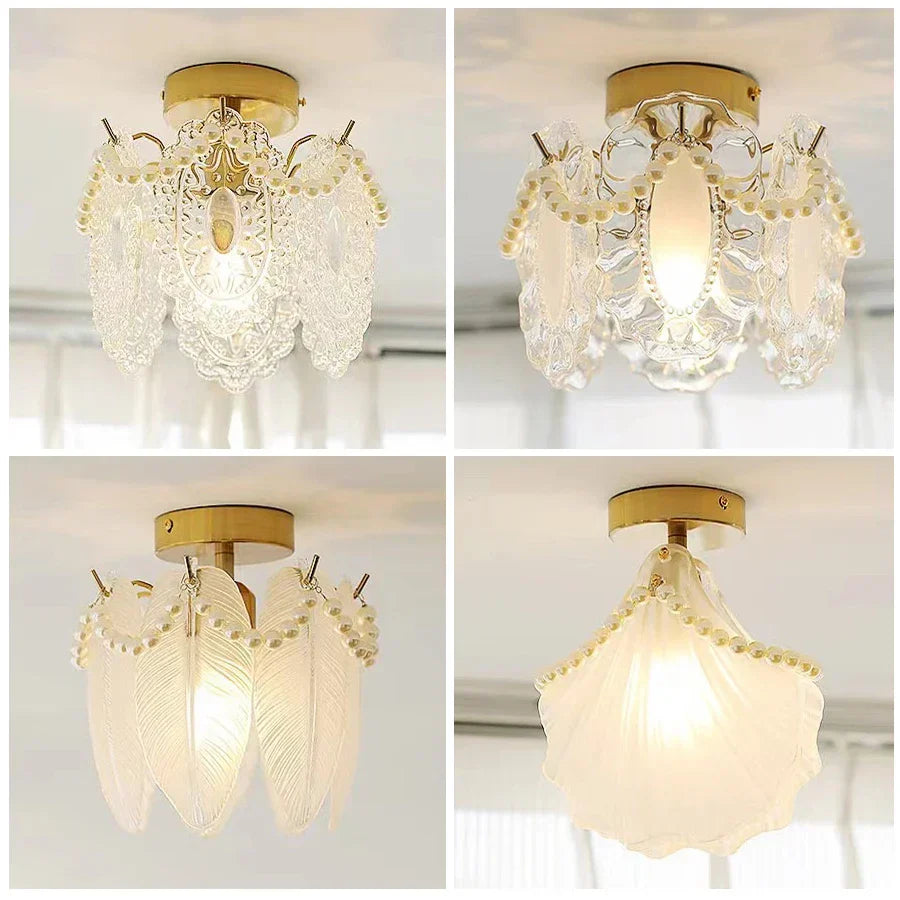 DecorBites™ Glass Shade Ceiling Light - Modern Minimalist Balcony Decor