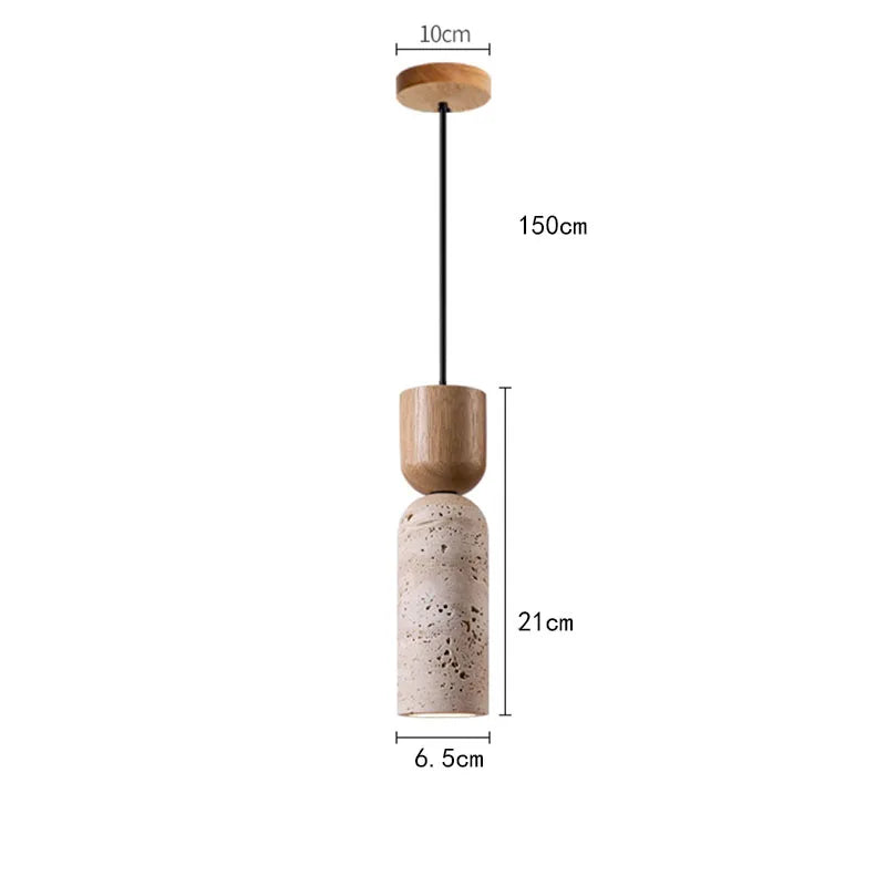 Wabi-Sabi Yellow Stone Pendant Light