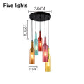 Nordic Glass Beer Bottle Pendant Light