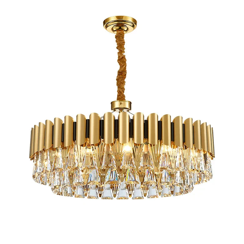 مصابيح ثريا كريستال ذهبية DecorBites™ LED كلاسيكية نورديك لغرفة المعيشة لامباراس