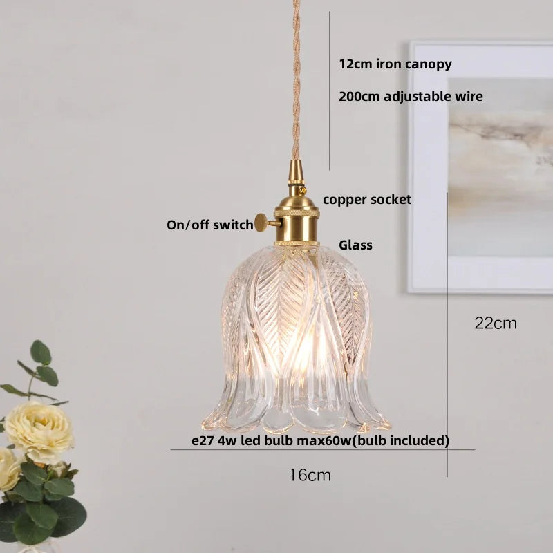DecorBites™ Clear Glass LED Pendant Light - Modern Nordic Design - Adjustable Hanging Lamp