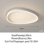 Modern White LED Ring Pendant Chandelier