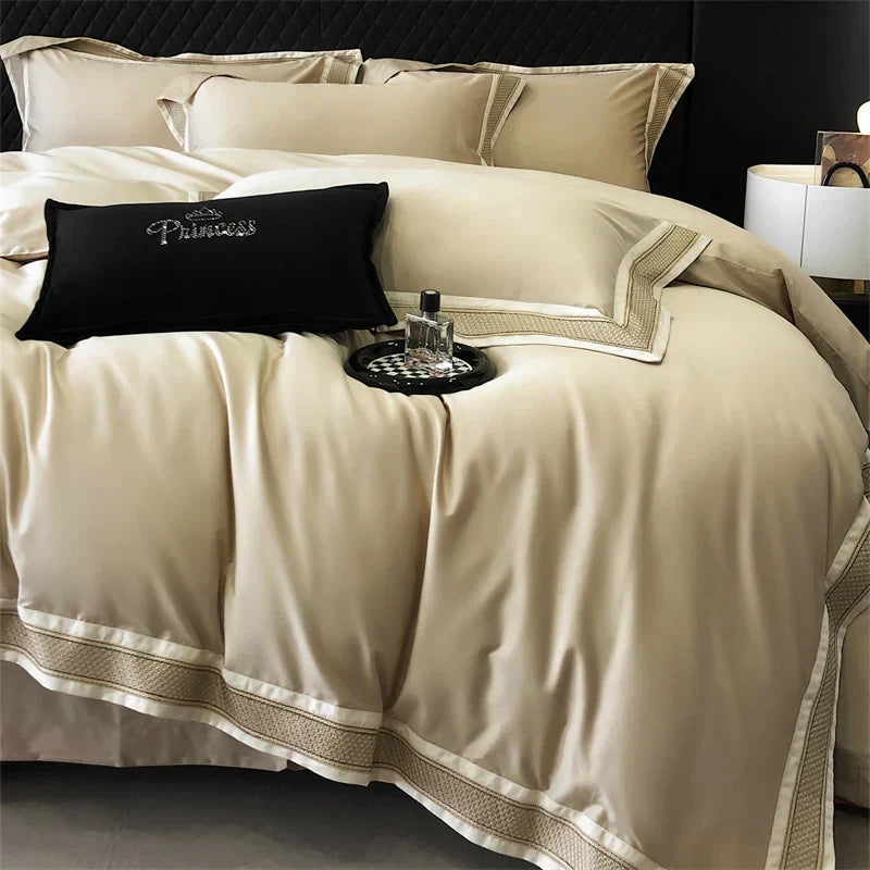 DecorBites™ 1000TC Luxury Embroidery Bedding Set - Full/Queen/King 4Pcs