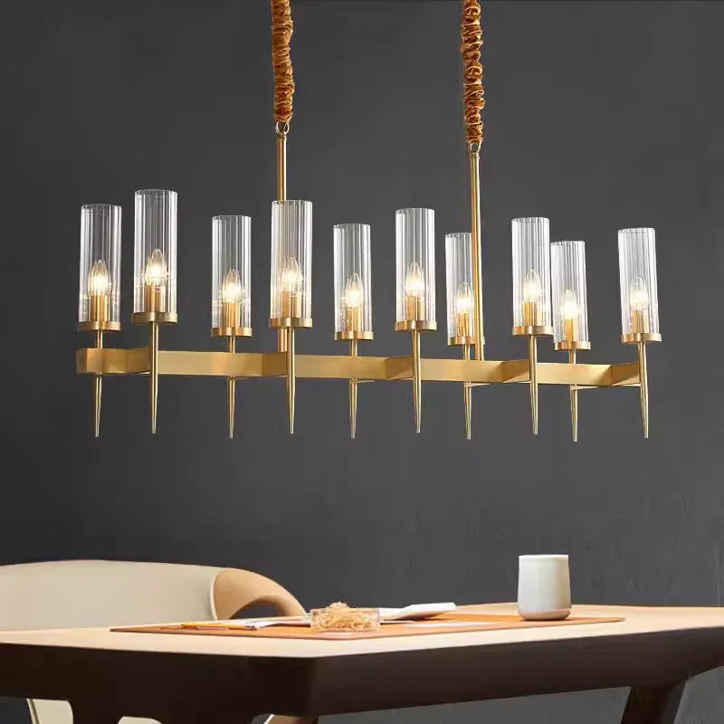 DecorBites™ Gold Plated Nordic Living Room LED Chandelier | Luxury Hanging Pendant Lighting