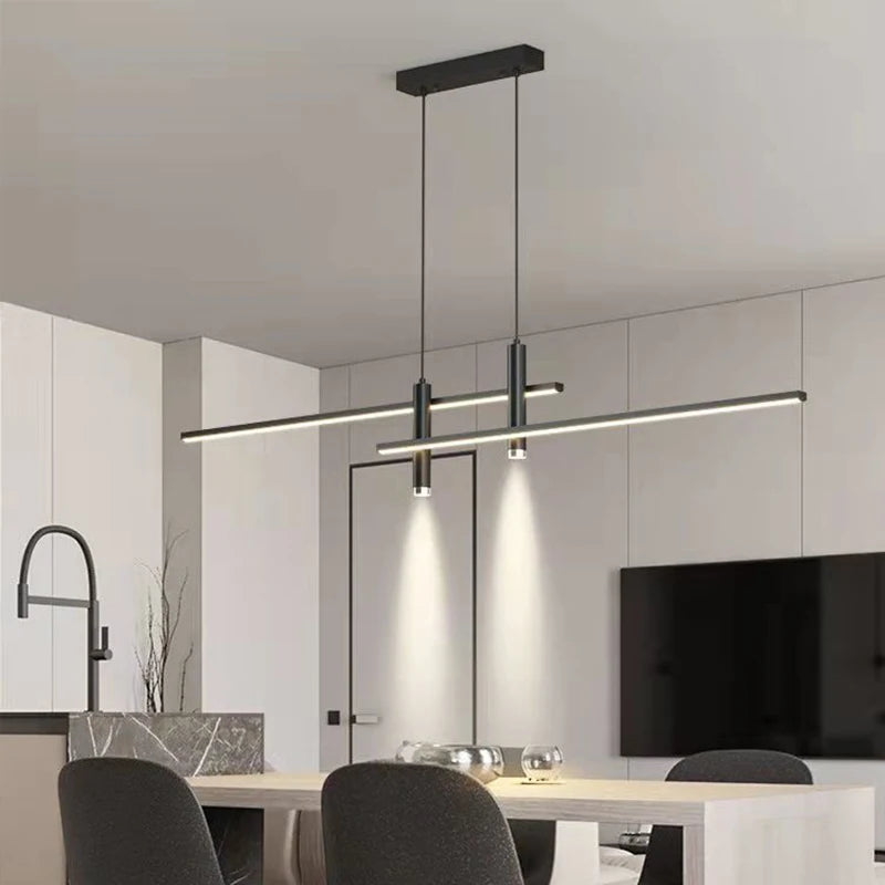 Modern Black or Gold Dimmable LED Pendant Light