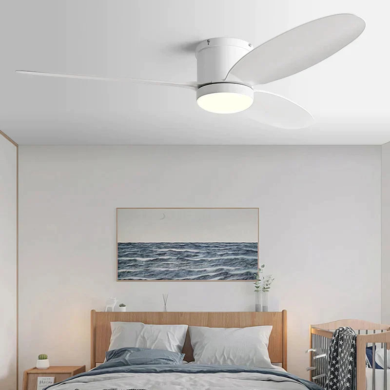 DecorBites™ Black DC Ceiling Fan Light with Remote Control and LED Chandelier