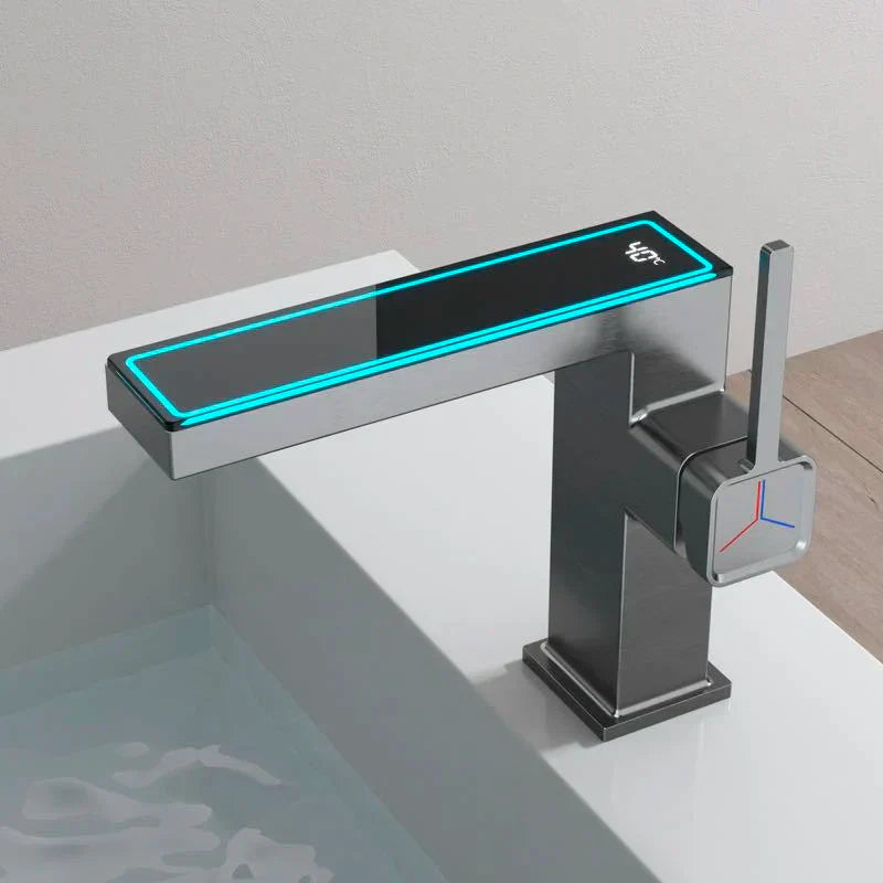 DecorBites™ Gun Grey Digital Display Basin Faucet