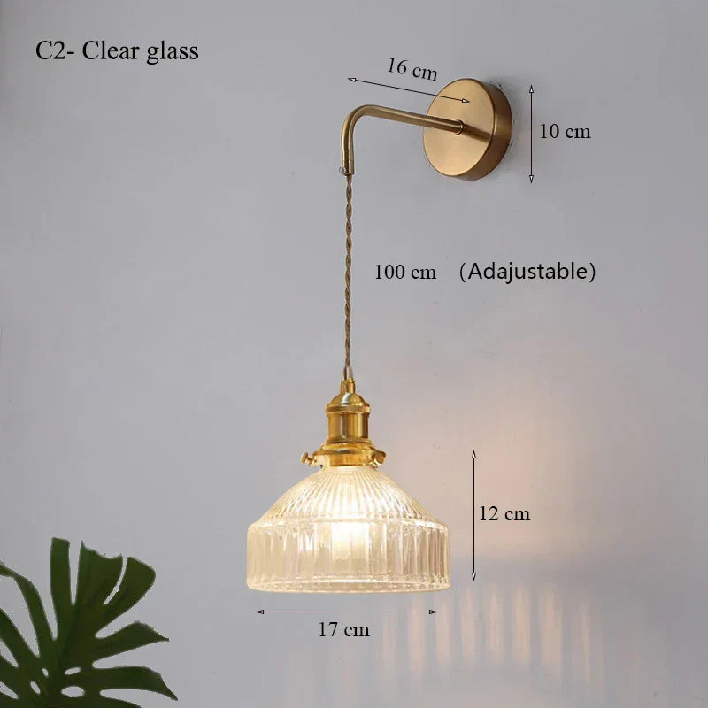 DecorBites™ Glass Shade LED Wall Lamp for Luxury Living Room Decor