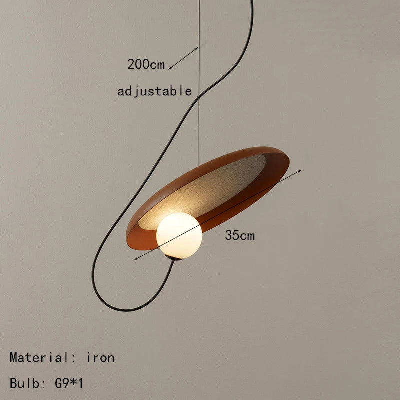 Magnetic Attraction White Metal Pendant Light