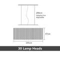 ثريا سقف LED DecorBites™ لجزيرة المطبخ، غرفة المعيشة، غرفة الطعام، إضاءة البار