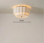 Wabi-Sabi White Fabric Pendant Light