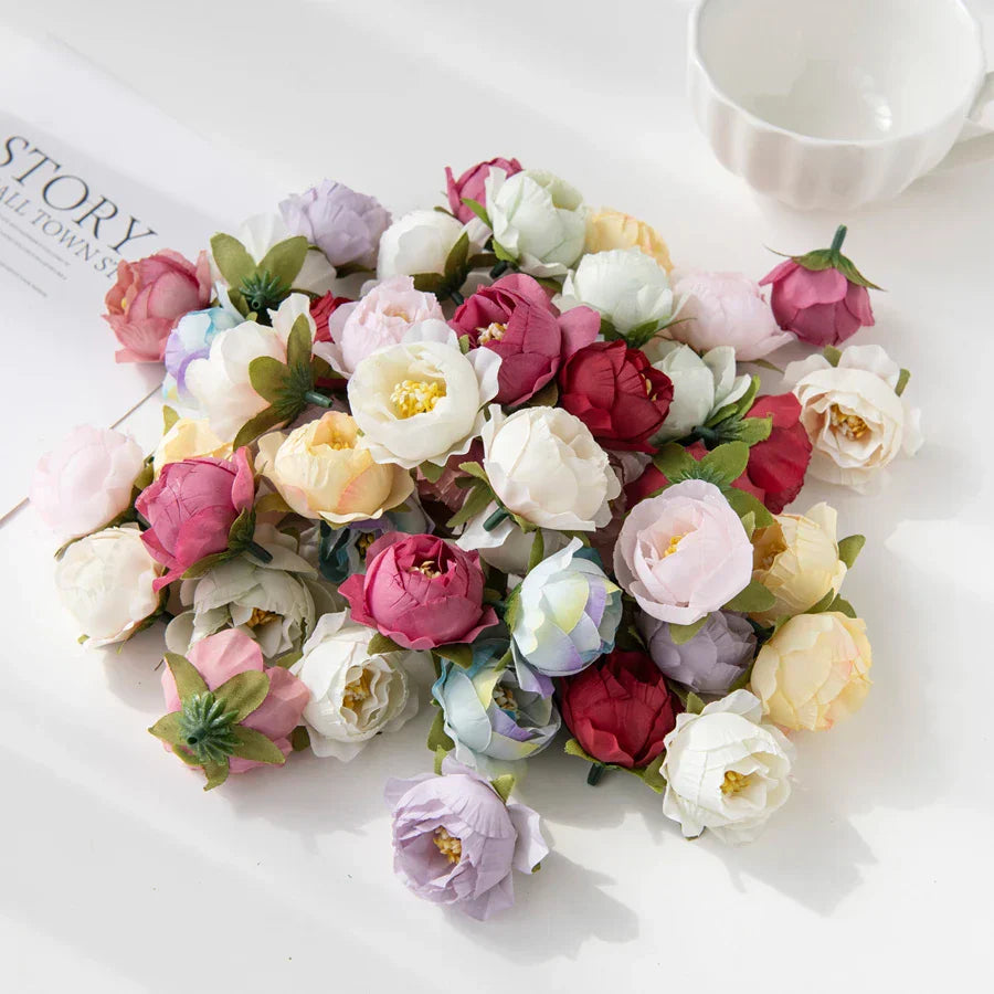 DecorBites™ Artificial Flowers Wedding Christmas Decoration Home Scrapbooking Bridal Accessories