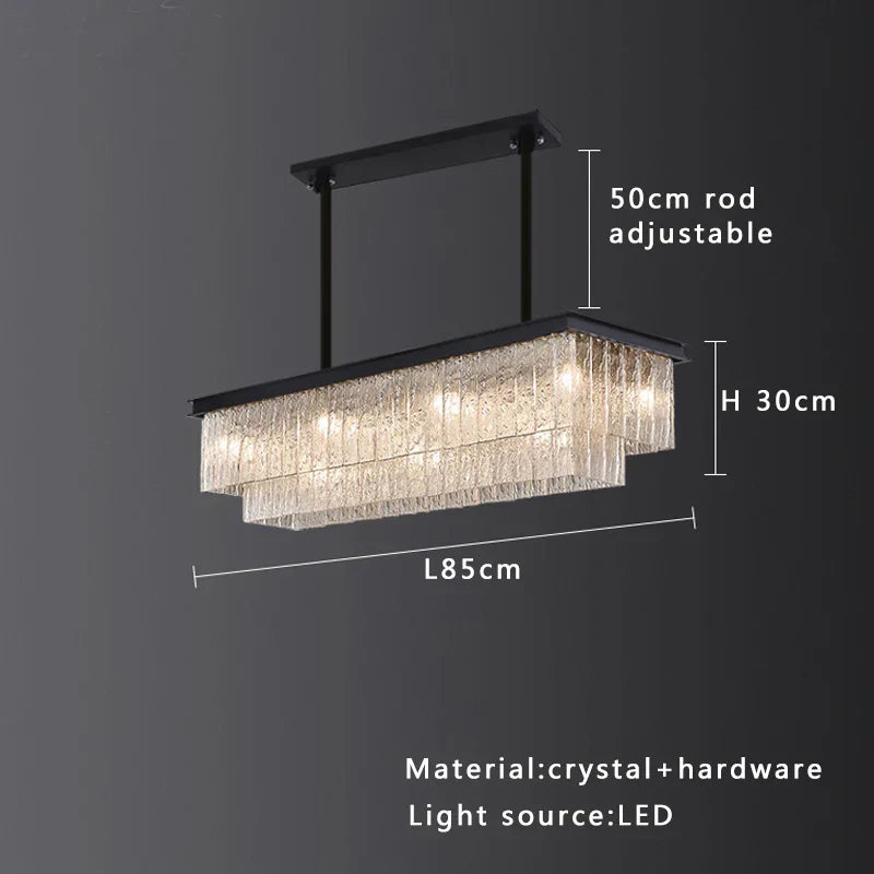 DecorBites™ Elegant Crystal Glass Chandelier for Luxury Home Decor