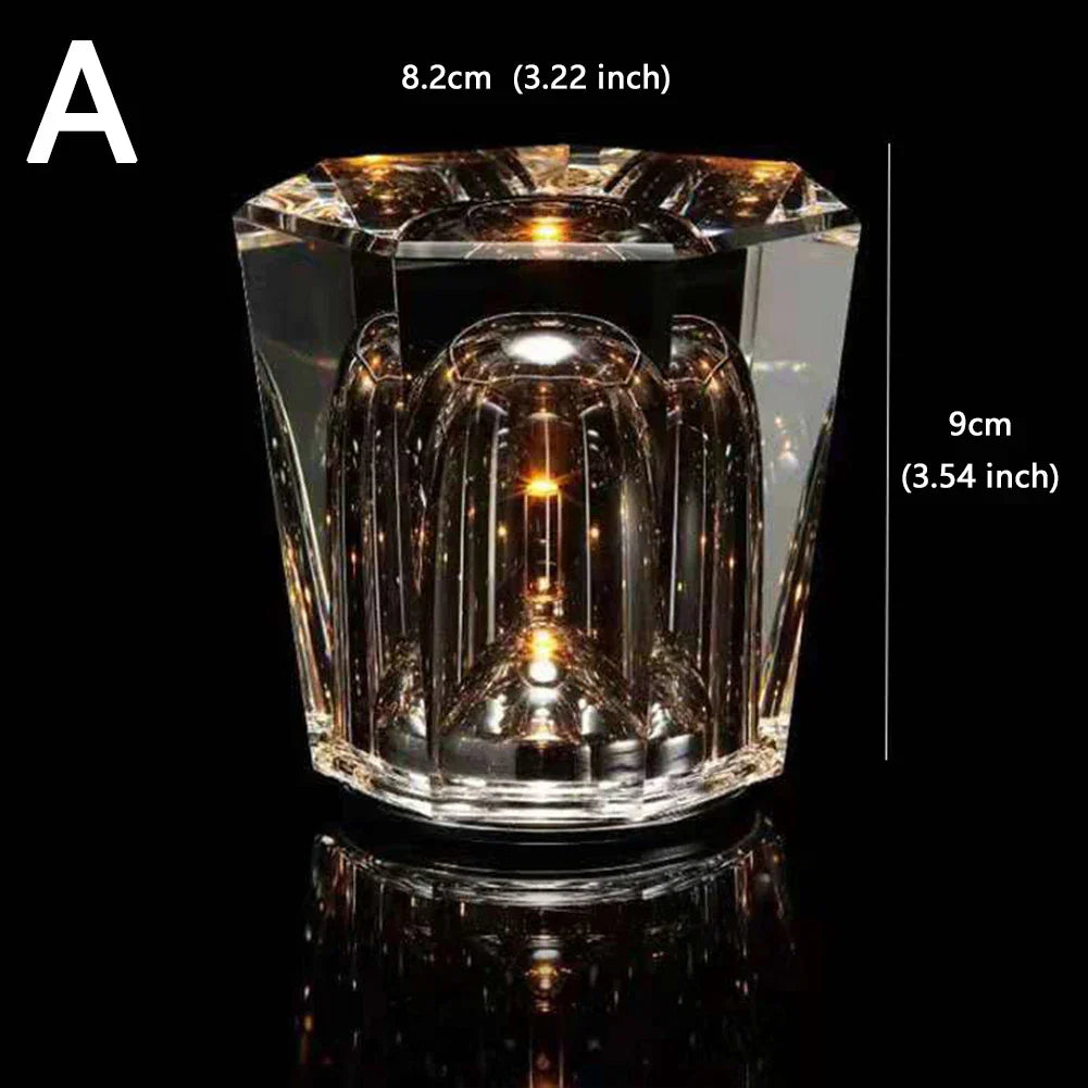DecorBites™ Crystal Diamond Night Light | Rechargeable LED Table Lamp