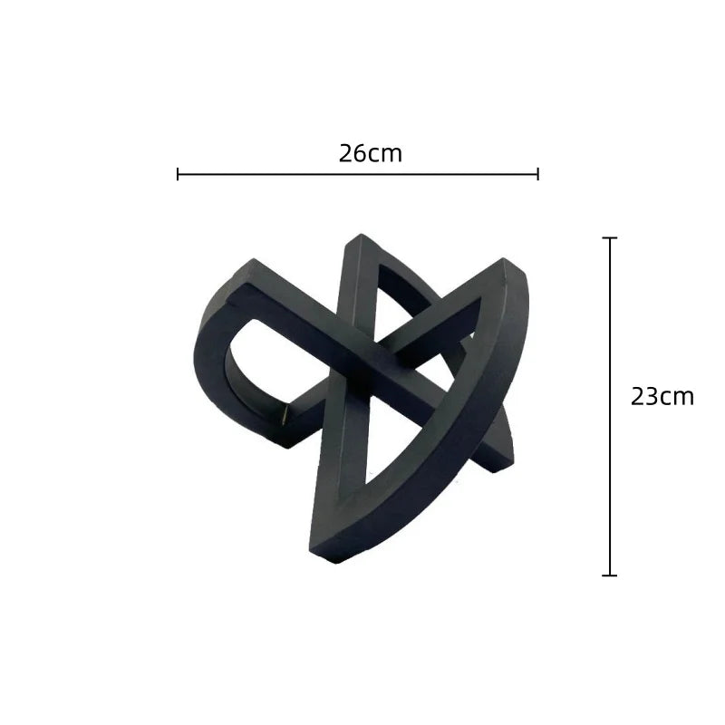 DecorBites™ Geometric Hollowed-out Black Ornament Abstract Home Decoration Handicrafts