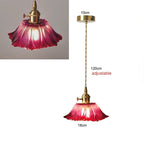 Nordic Vintage Flower Glass Pendant Light