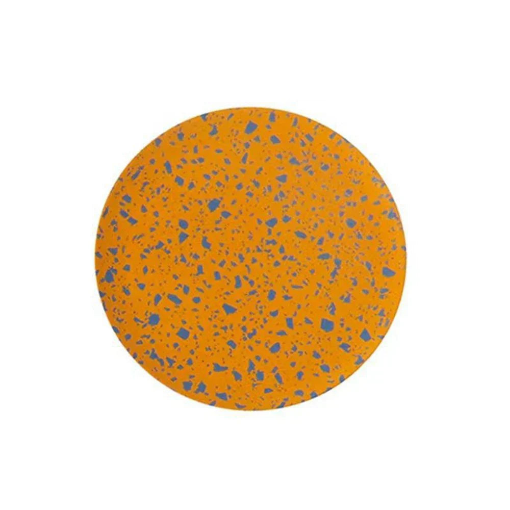 طبق طعام دائري من ألياف الخيزران بتصميم كوري من DecorBites™ للحلويات والفواكه والكعك
