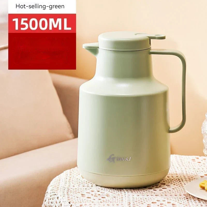 DecorBites™ 1.5L Thermal Insulation Vacuum Coffee Pot Glass Liner - Large Capacity
