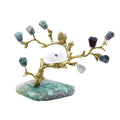 DecorBites™ Amethyst Brass Tree Ornament: Lucky Crystal Sculpture Home Decor