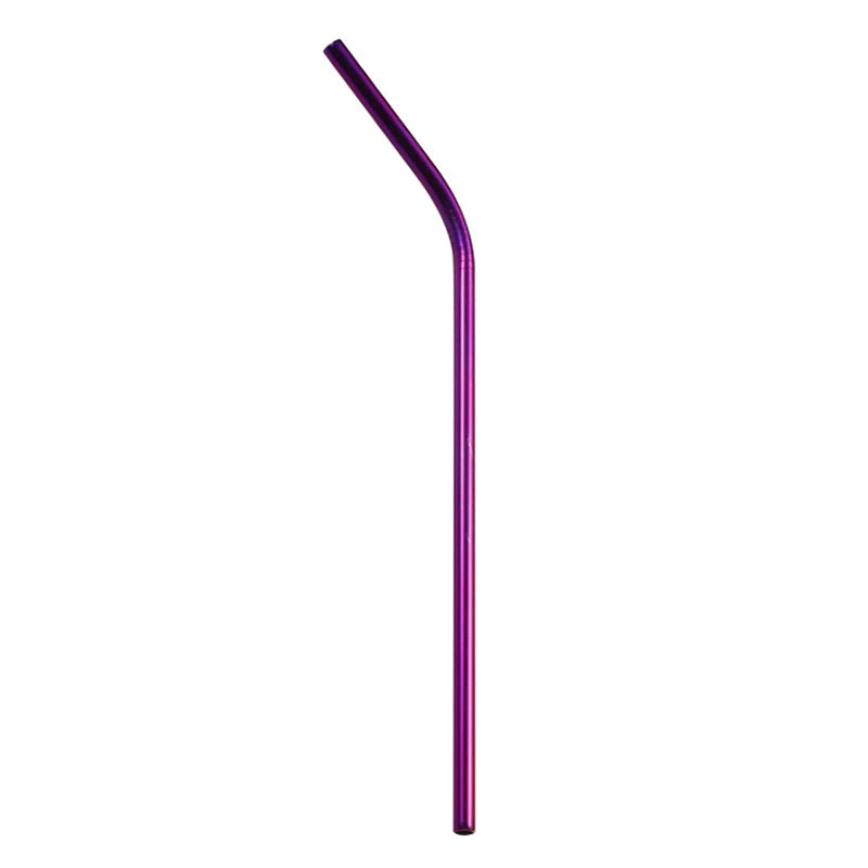 DecorBites™ 304 Stainless Steel Reusable Straws Set for Drinks - Eco-Friendly Metal Curved & Straight