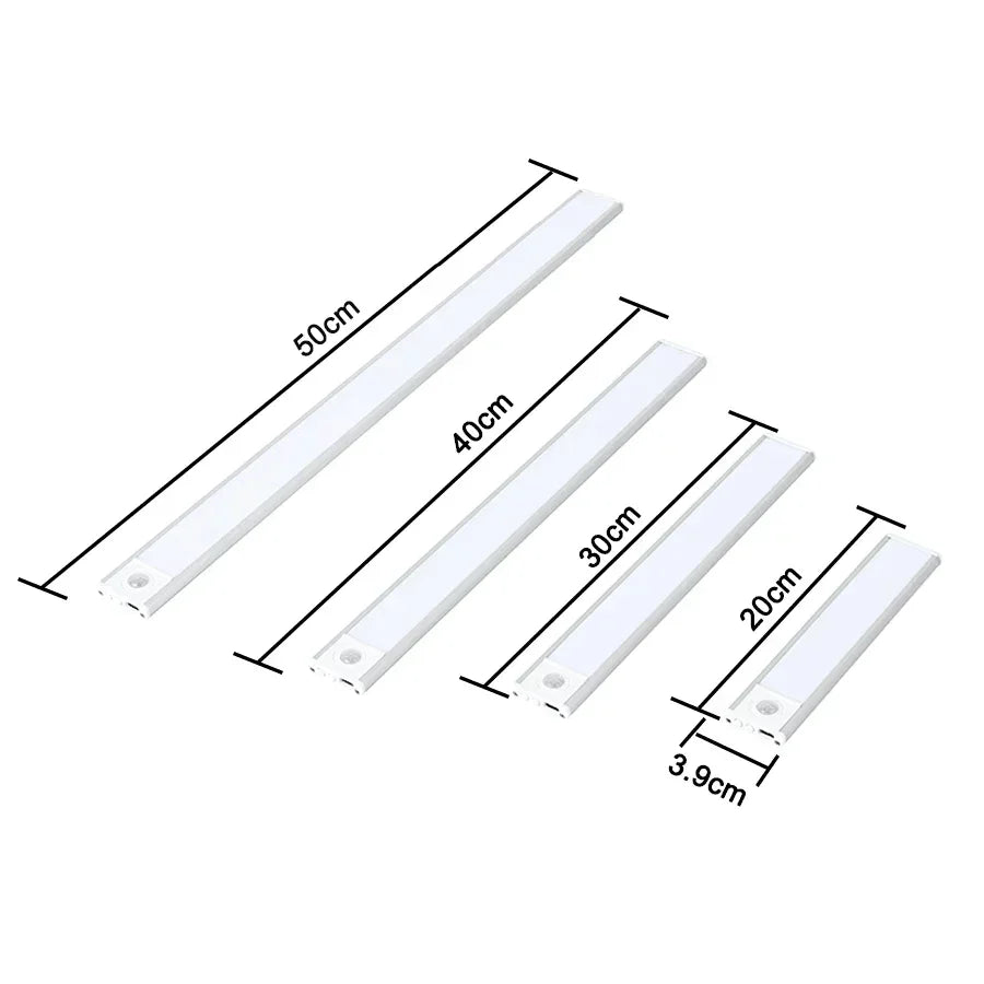 DecorBites™ 50cm Ultra-Thin LED Motion Sensor Cabinet Light for Kitchen, Bedroom, Closet