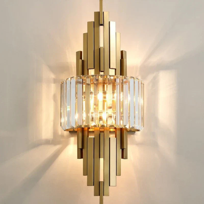 DecorBites™ Crystal Wall Sconce Light: Nordic Luxury for Living Room, Corridor, Hall